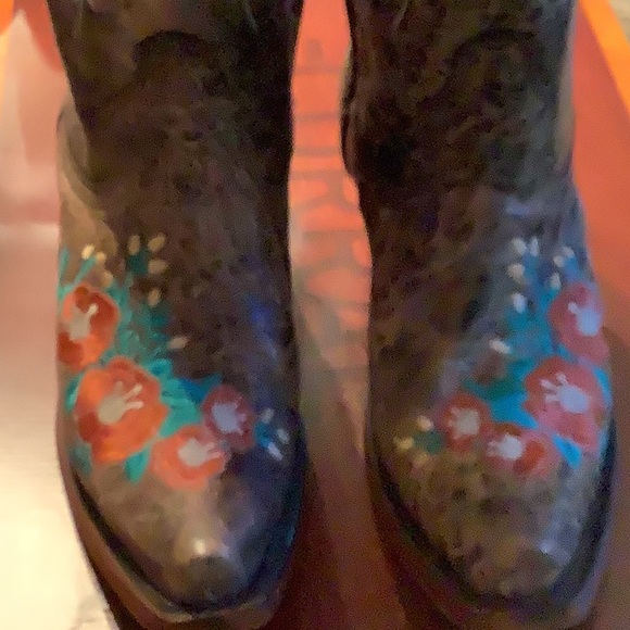 Corral A4374 Brown Deer Head Inlay Boot - Picture 3 of 6